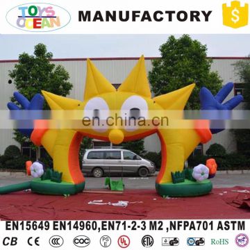 hot sale yellow and blue inflatable advertising sun model with EN14960