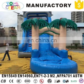 Jungle Inflatable Water Slide Inflatable Big Slide With Pool