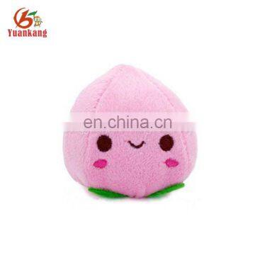 Wholesale smiley custom stuffed peach fruit plush pillow toys