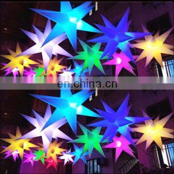 shiny beautiful different colors inflatable star inflatable balloon for event decoration