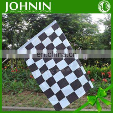 wind-proof durable racing-used black and white hand flag