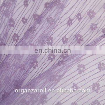 Fashion Design Flower Spraying Organza Dress Fabric