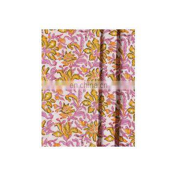 Floral Hand Block Printed Fabric