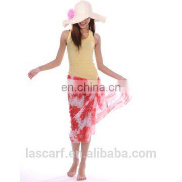 screen printing flower polyester sarong