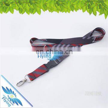 Popular dye sublimation lanyard with various/double hooks, printing custom logo neck lanyards for events