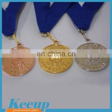 Round Brass Bronze Gold Embossed Sport Medals and Trophys