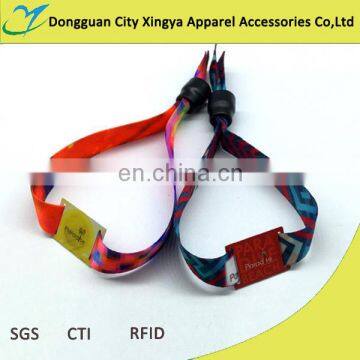 trade supplier custom fabric wristbands rfid festival bracelet