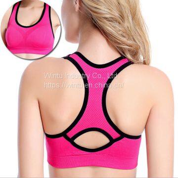 Pink Seamless Padded Push up Sports Bra photo-4