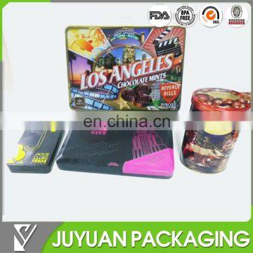 Embossed Empty Valentine Gift Chocolate Tin Box Packaging