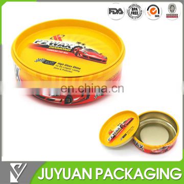 round car wax tin can ,car wax package wholesale