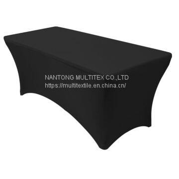6ft black spandex table cover stretch banquet table cover