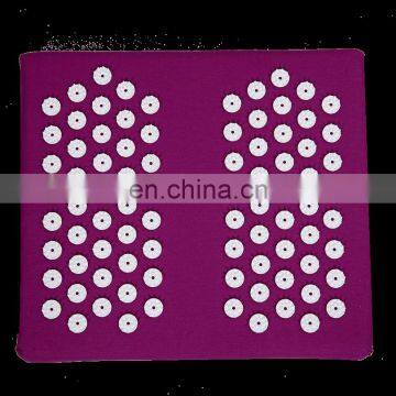 High Quality Plastic Spike 100% Cotton Back Pain Acupressure Foot Mat