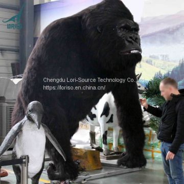 LORISO6007 Life size animatronic animal gorilla for amusement park