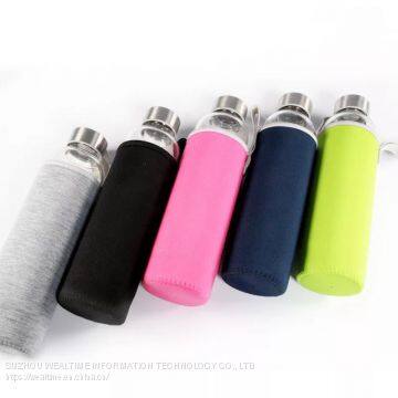 Glass Water Bottle With Tea Filter 500ml With Sleeve photo-3