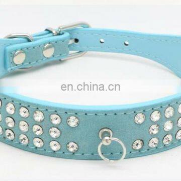Three Rows Diamonds Pet Collar Leash Training Dog Pulling Rope Pet Neck Chain Pet Supplies photo-5