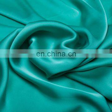 Customized color shiny woven polyester 50D satin chiffon fabric for high quality dress