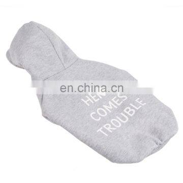 Wholesale Custom Cotton Blank Pet Dog Cotton Hoodie Hoody Clothes