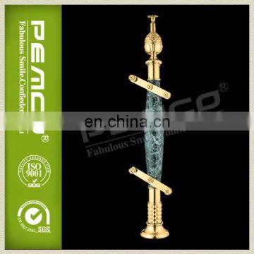 China ironware wooden blue crystal removable outside stair railing baluster