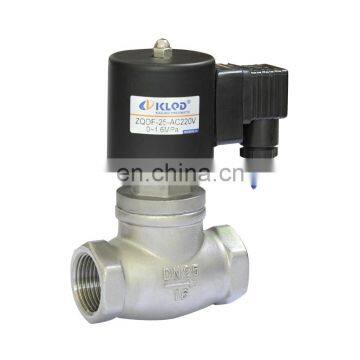 ZQDF 2/2Way Steam Solenoid Valve/ Stainless steal pneumatic solenoid valve/Normally closed solenoid valve