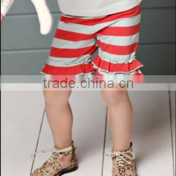 New Fabric Cotton Ruffle Cotton Pants Baby Girls Cotton Knit Leggings Baby Colorful Ruffle Stripe Matching Leggings Pants