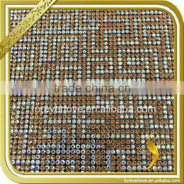 China Iron On Crystal Sheet Rhinestone Mesh Hot Fix FRM-187