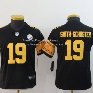 Pittsburgh Steelers #19 Smith-Schuster Kids Black Jersey