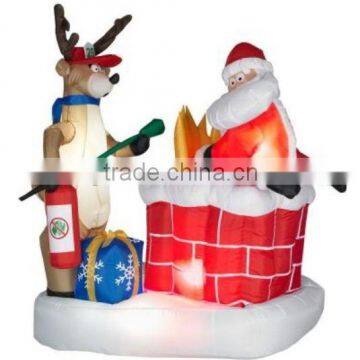 custom inflatable led Christmas santas for Christmas decorative