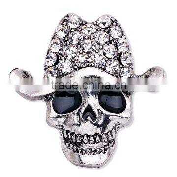 Halloween party gift rhinestone skull brooch jewelry All Saint's Day