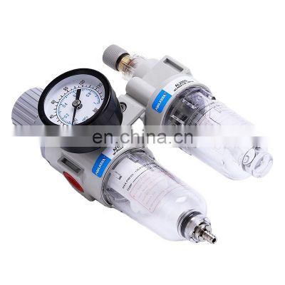 FRL AFC2000 Pneumatic Air Combination Filter Two Unit Pressure Drain Air Filter Regulator With Lubricator Gauge