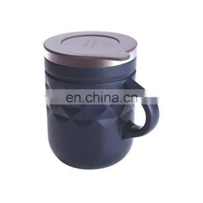 Portable Stainless Steel Warmer Coffee Mug Cup Insulated Travel Tumbler Cups Vacuum Thermal Coffee Mug Silicone Lid Custom Logo photo-5