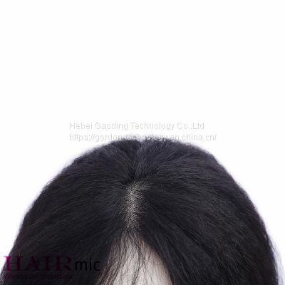 Natrual Color Kinky Straight Full Lace Human Hair Wig Vendor