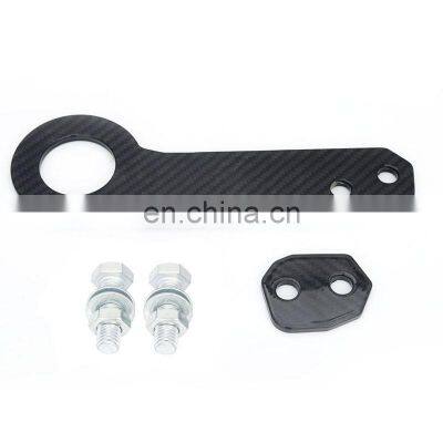 CNC Cutting 100% Real Carbon Fiber Rear Tow Hooks , Custom Universal JDM Racing Rear Bumper Tow Hook