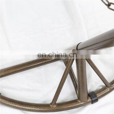 Indoor & Outdoor FurnitureStandalone PE Rattan Wicker Metal Hanging Egg Chair Hammock Swing Chair Gardern Furniture photo-4