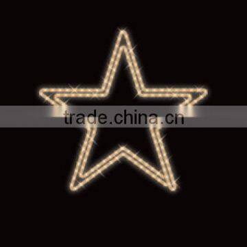 2D motif light star decoration for holiday