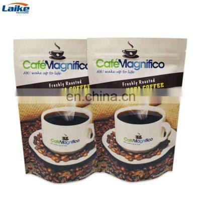 Factory Custom Laminated Durable Coffee Zipper Bag Design Resealable Coffee Packaging Bag With Valve photo-2