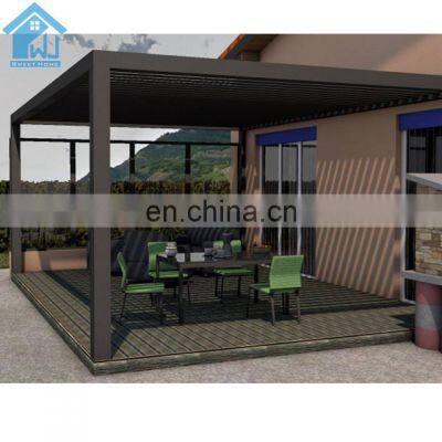 Waterproof Garden Gazebo Sunshade Louver Roof Cover System Aluminum Pergolas Prefabricated