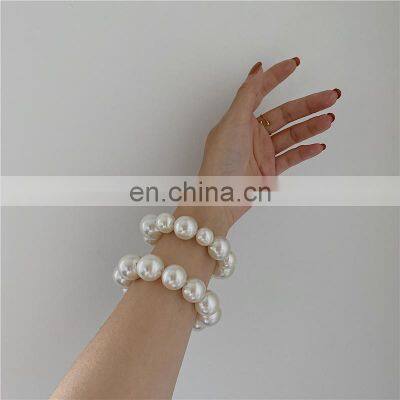 Woman Big Pearl Hair Ties Fashion Korean Style Hairband Scrunchies Girls Ponytail Holders Rubber Band Hair Accessories photo-5
