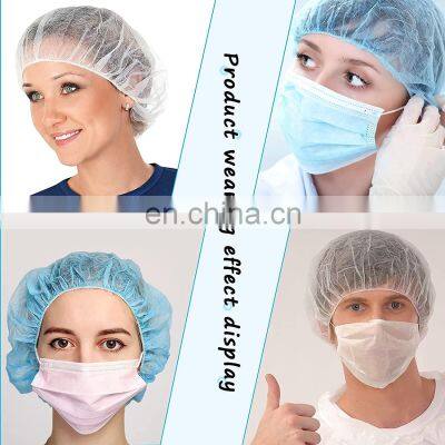 Factory Wholesale No-woven Disposable Round Cap Non-woven Surgical Cap Disposable Bouffant Cap Head Cover