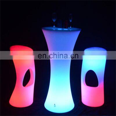 Garden decoration led illuminated /battery operated rechargeable Modern design led bar chair party led light cocktail table