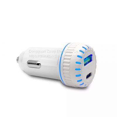 LED Display Quick Charge 5V 2.4A 18W Mobile Phone Plastic USB Car Charger photo-4