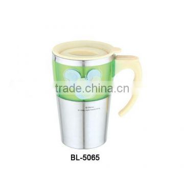 400ml insulated travel mug with stainless steel inner, plastic outer