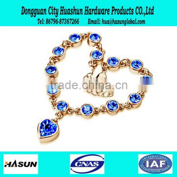 popular blue jewelry charm bracelet for woman