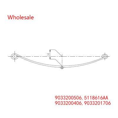 9033200506, 5118616AA, 9033200406, 9033201706 Rear Axle Wheel Parabolic Spring Arm of Medium Duty Vehicle Wholesale For Mercedes Benz photo-2