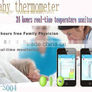 App supported wireless body temperature monitor