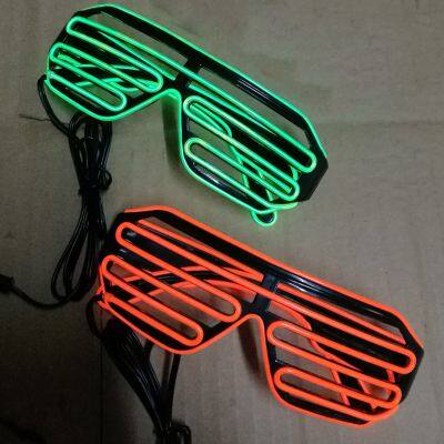 Light up Christmas Custom LOGO LED Shutter Glasses, Party Supplies LED Flashing Eye Glasses