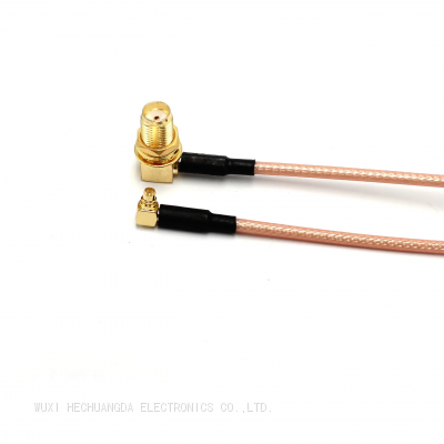 RP SMA male female Bulkhead to MMCX Right Angle RG316 Coaxial Cable RF antenna Cable Assembly