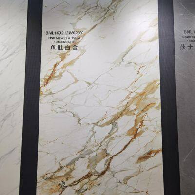 Calacatta Gold Sintered Stone Slab Wall Decoration Luxury Sintered Stone Slabs photo-3