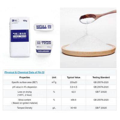 HIFULL Food Grade Nanoscale Silicon Dioxide Particles Free Flow Aid FA32 Hydrophilic Fumed Silica Oxide Powder photo-2