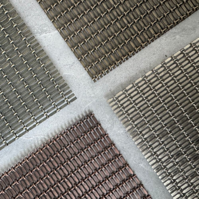 Antique Bronze-colored Stainless Steel Decorative Woven Mesh, Suitable for Cabinet Doors and Glass Interlayers photo-3