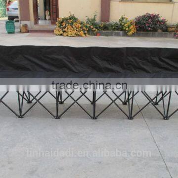 6 seats folding bench beach chair with back rest